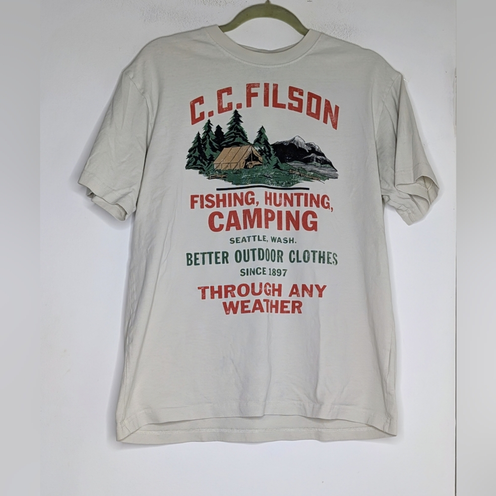 Filson • Frontier Camping Natural T-shirt Men's Size Medium